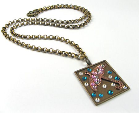 Fun with Flat Back Crystals and Metal Pendants by Michelle Mach - B'sue ...