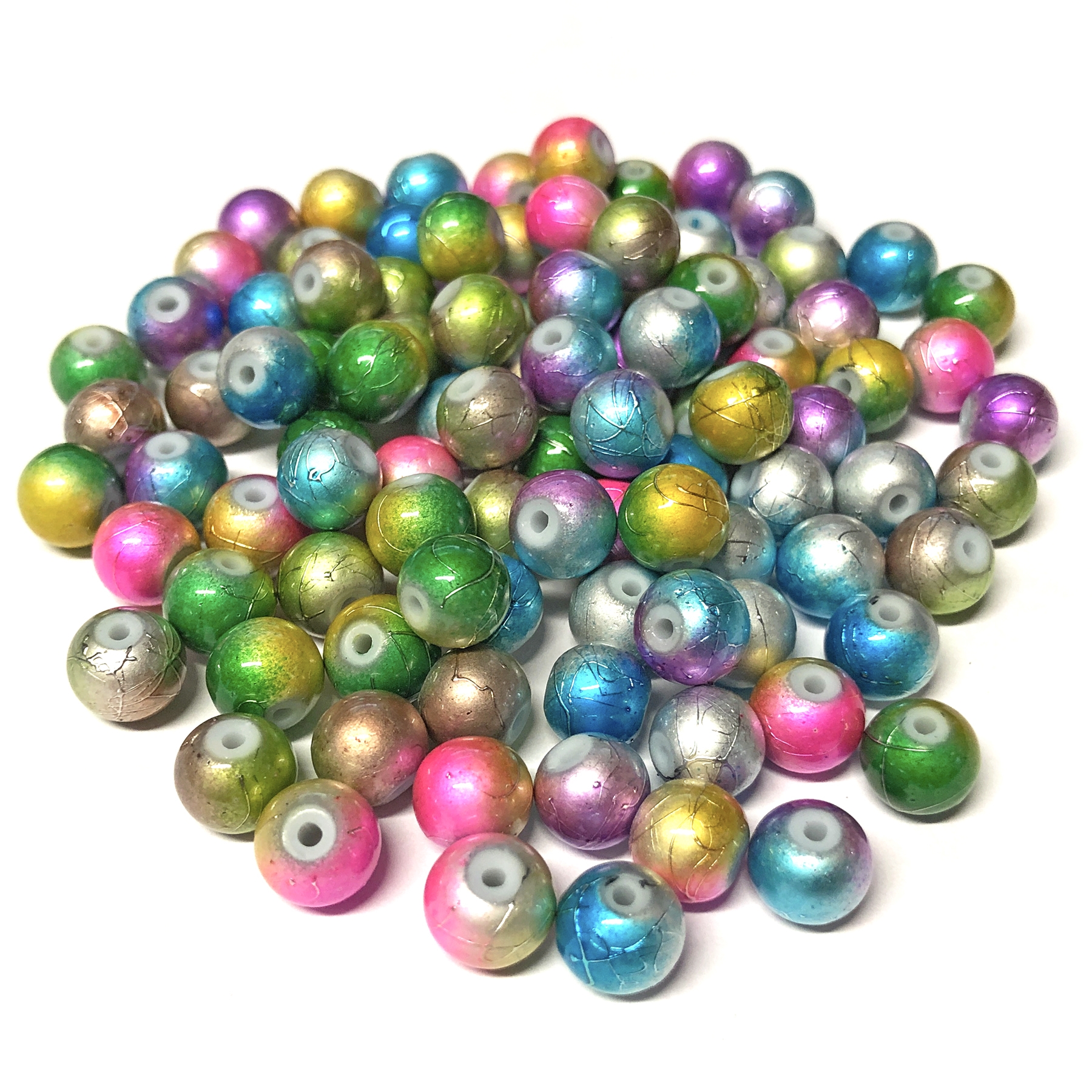 Two Tone Spectra Beads Glass Beads Jewelry Supplies Colorful Beads