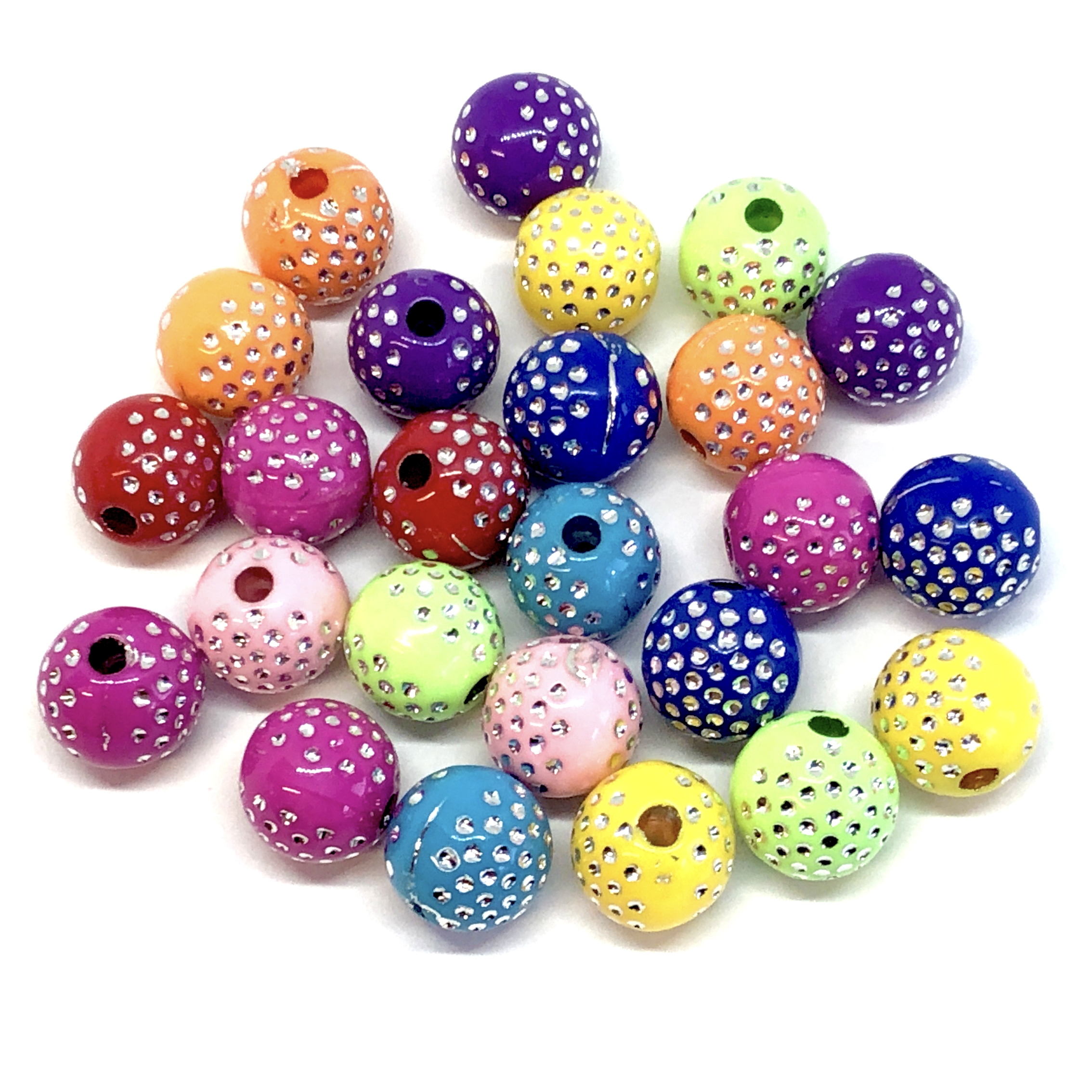 acrylic-polka-dot-pattern-beads-metal-accent-09210-multi-color