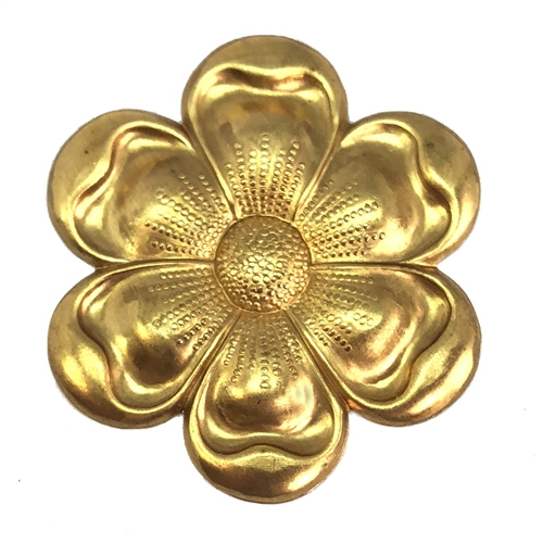 Brass Flower, Raw Brass, Flower, 06930 45mm, brass stamping, petals ...