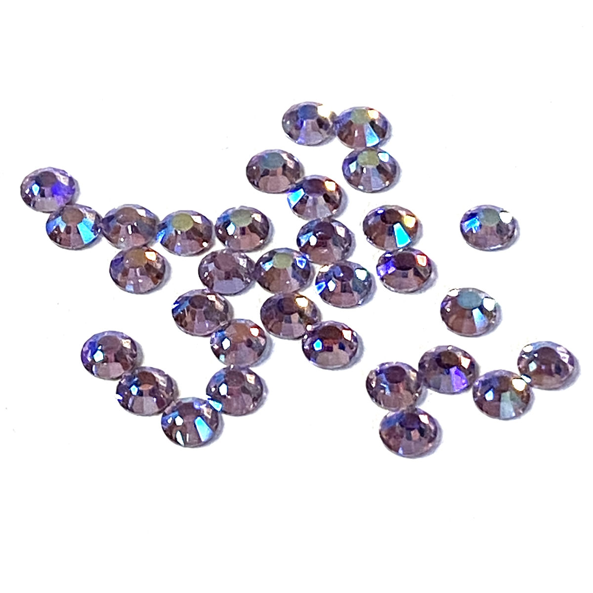 3mm preciosa capri blue flatback rhinestones, blue, rhinestone, stone,  preciosa, Czech, flatback, 3mm, 32 pieces, silver folded back, sparkle,  jewelry findings, B'sue Boutiques, jewelry supplies, blue rhinestones, 02053