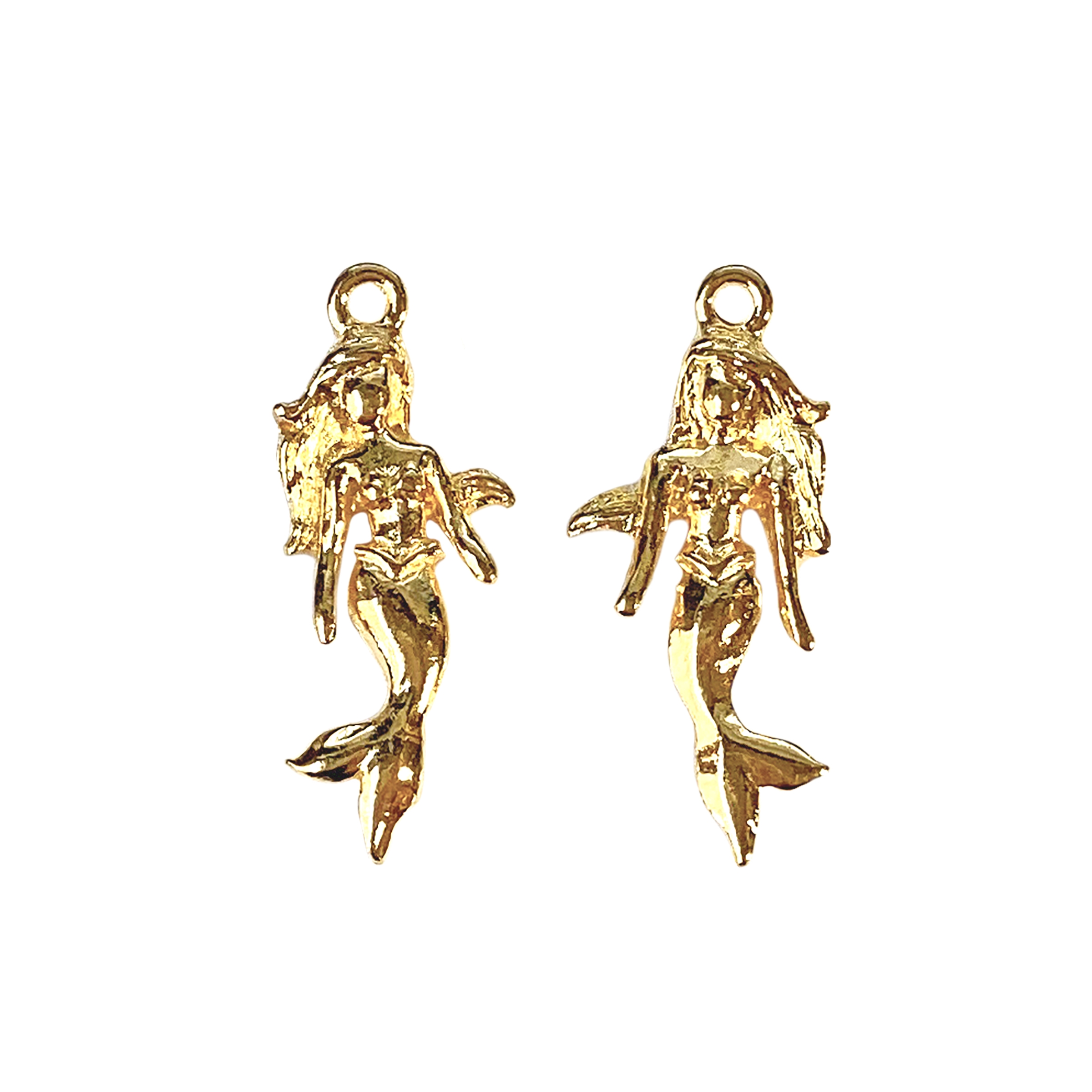 mermaid charm gold