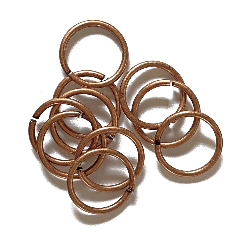 Heavy Jump Rings, 15 mm, 15 gauge, 02830, gingerbread finish, B'sue