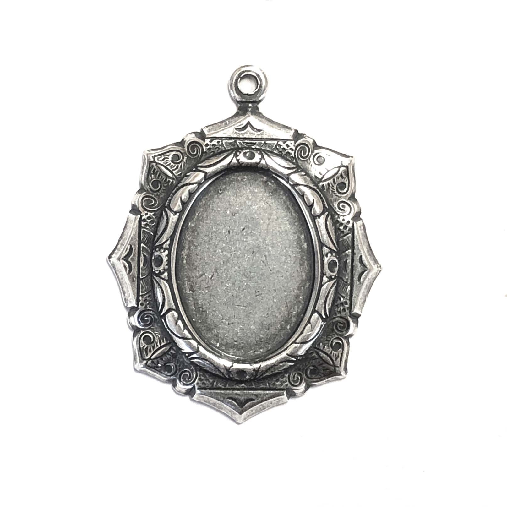 brass bezels, cameo mounts, silver plate, 03299, B'sue Boutiques ...