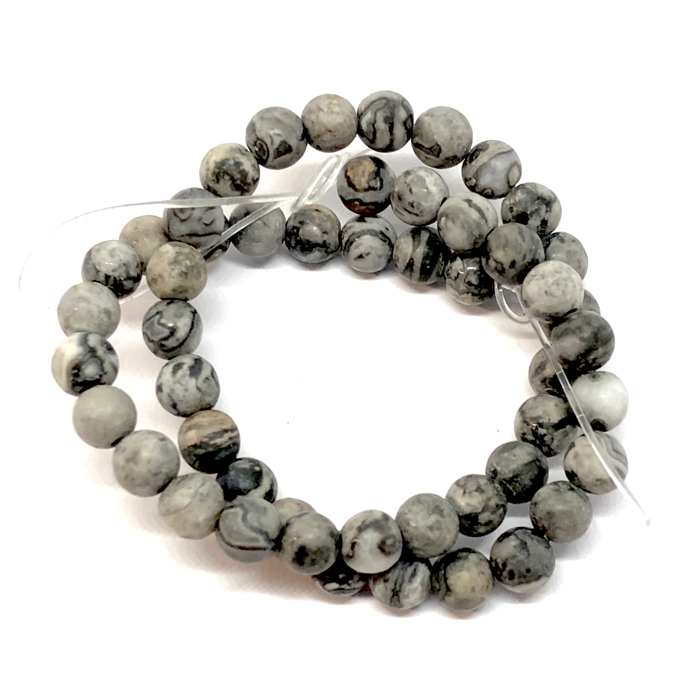 Mexican Crazy Lace Stone Matte Silver Semi Precious Stone 07950