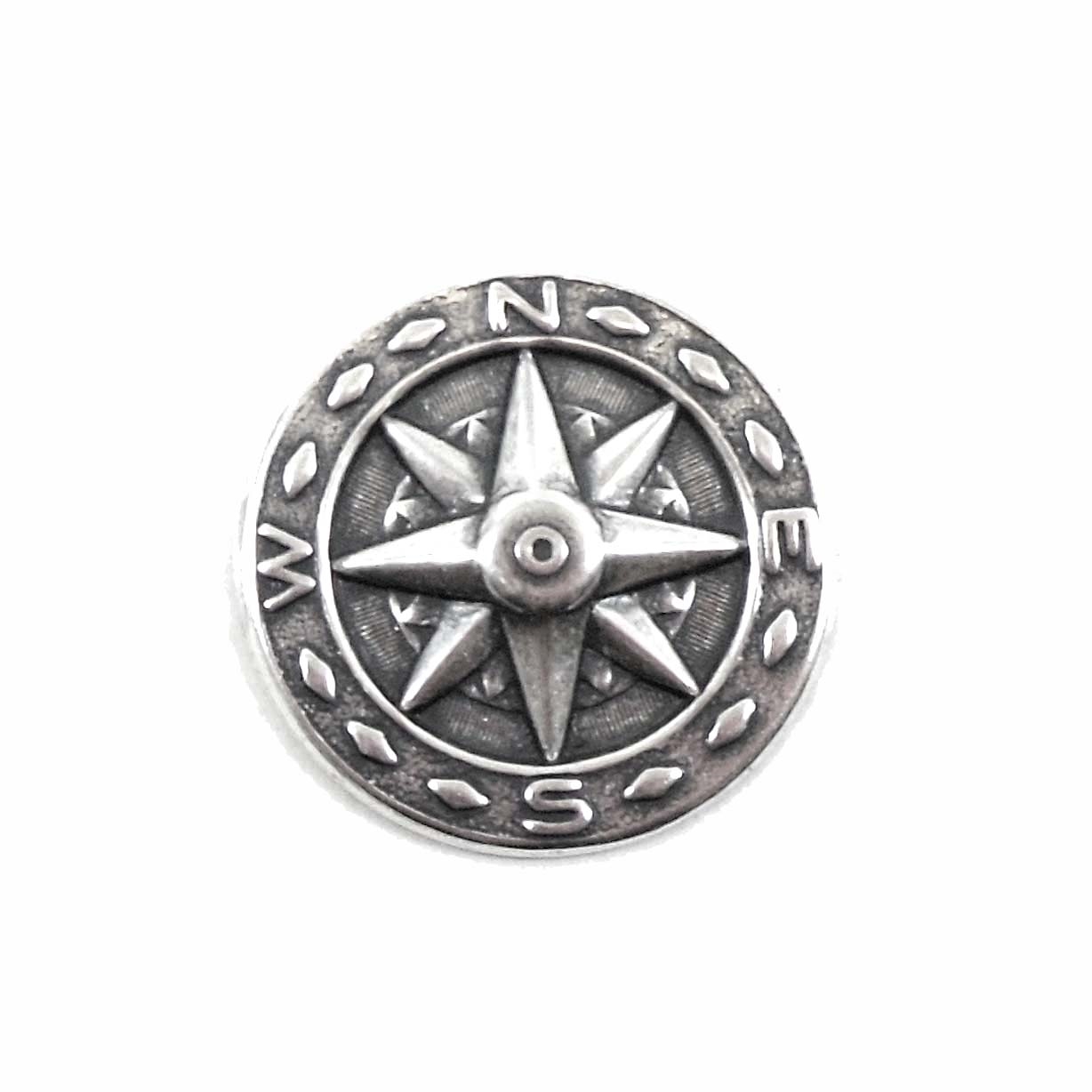 compass, silverware silverplate, 03408, medallion, silver, 25mm ...