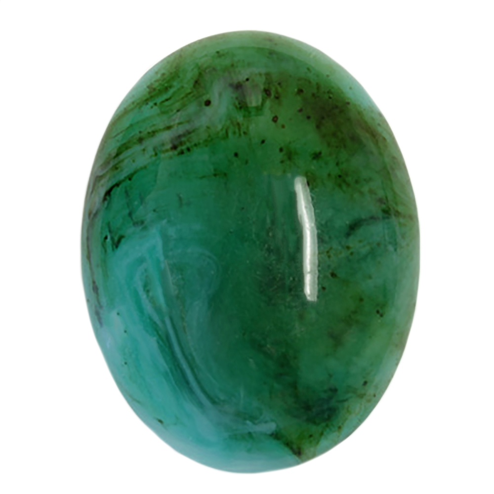 Jade matrix stone, stone, flat back, oval, 40x30mm, cabochon, matrix ...