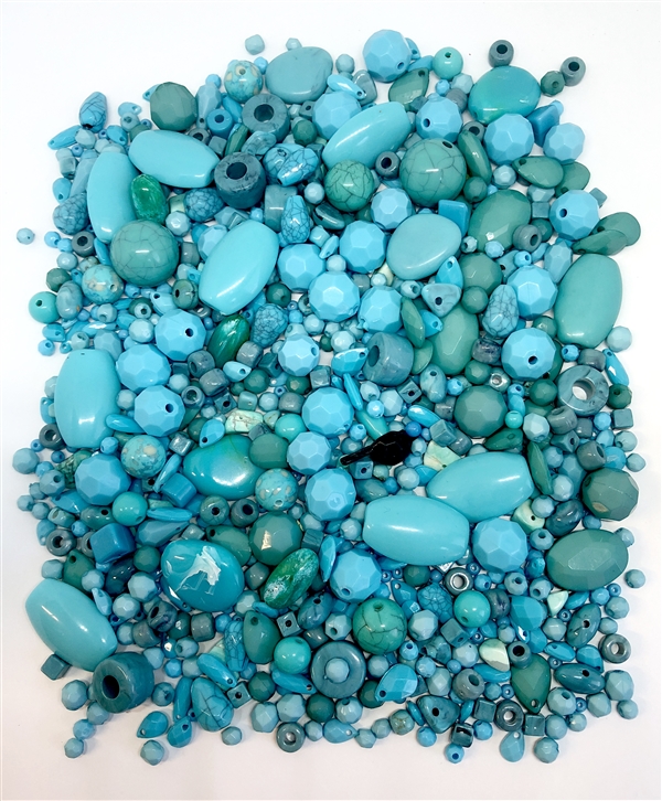 assorted beads, acrylic designer beads, assorted, turquoise mix, aqua ...