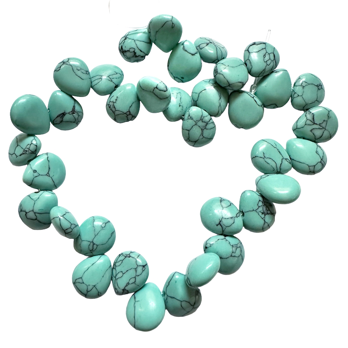 Simulated Turquoise Beads, Teardrop Shape, 08995, Opaque Beads ...