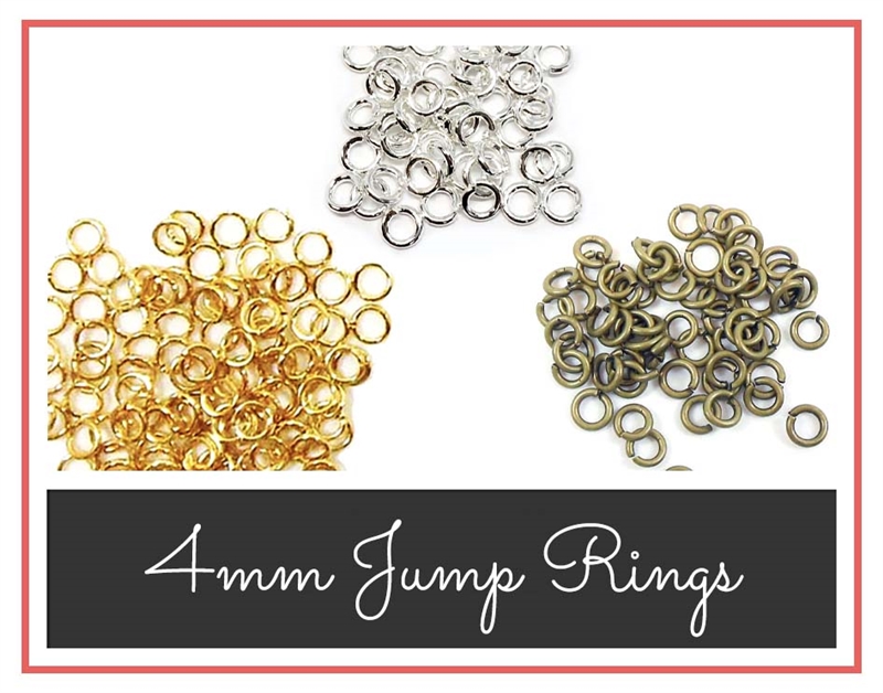 satin matte gold jump rings, jump rings, 4mm jump rings, 18 gauge jump rings,  jump rings
