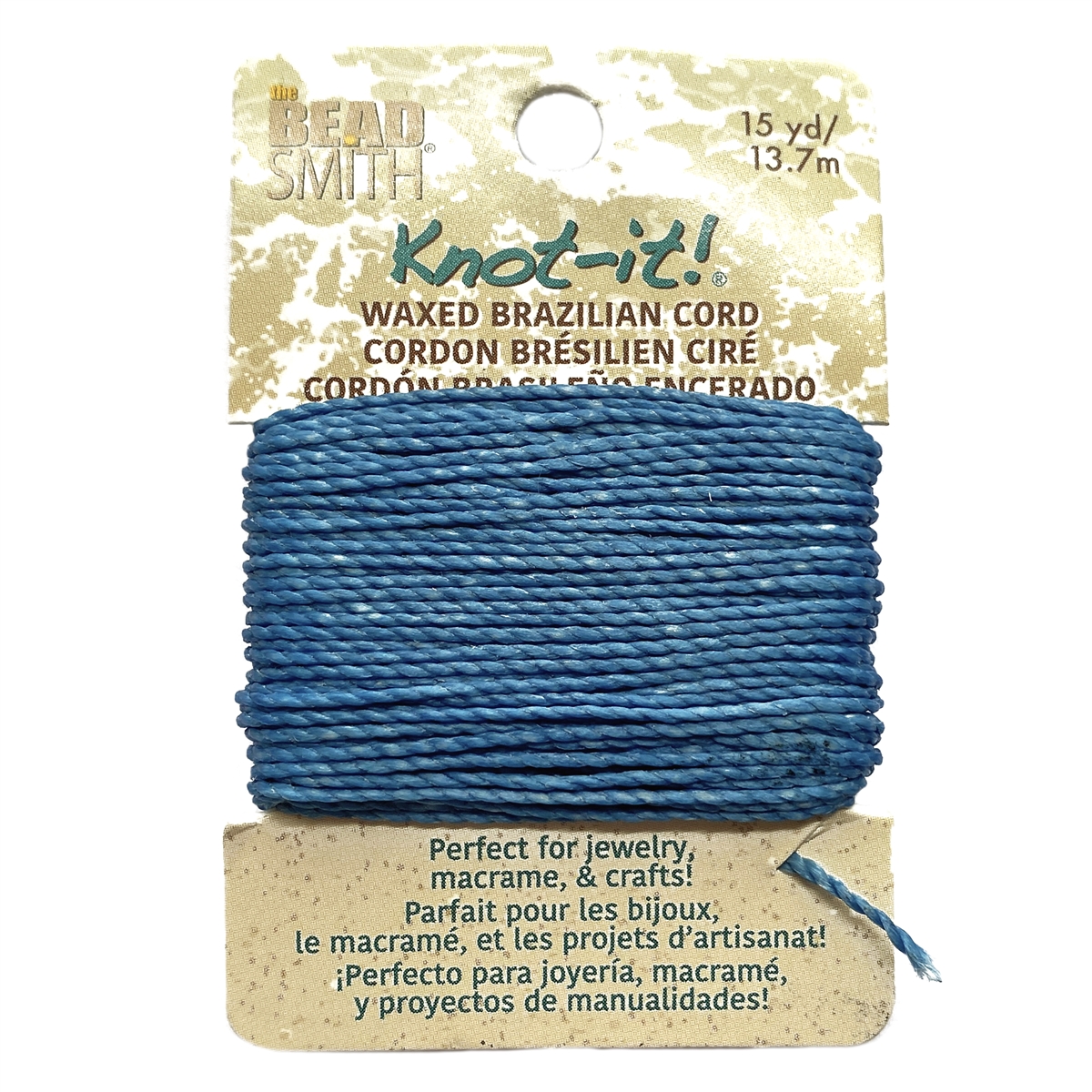 deep ocean blue waxed Brazilian cord, knotting twine, craft cord, waxed  cord, blue cord, waxed cord