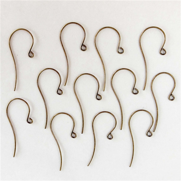 brass ear wires, fish hook style, antique brass, 07451, B'sue Boutiques ...