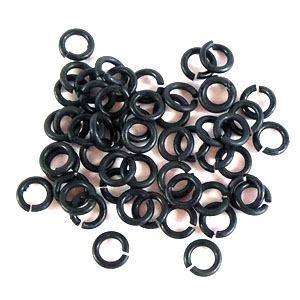 HDSupplies 200 Pieces - 4mm Jump Rings - Black - 21 Gauge