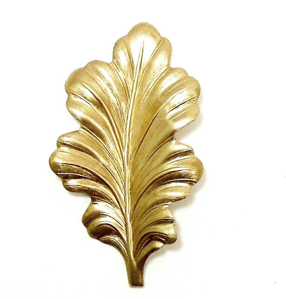 brass leaves, brass leaf stamping, 01855, jewelry making supplies, vintage  jewelry supplies, nickel free, US made, bsueboutiques, large leaf