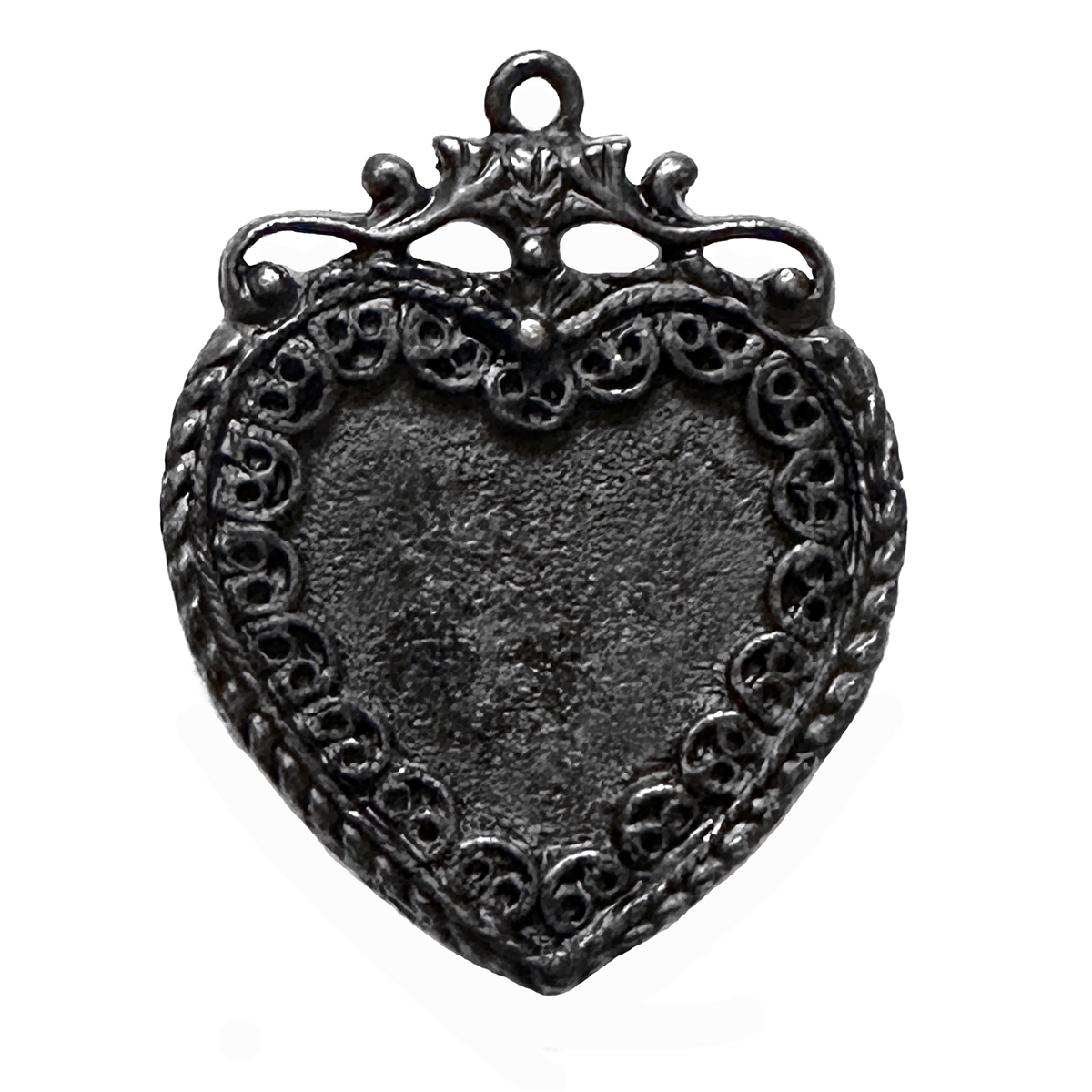 Vintage Style Heart Pendant, Matte Black Pewter, B'sue By 1928, Jewelry ...