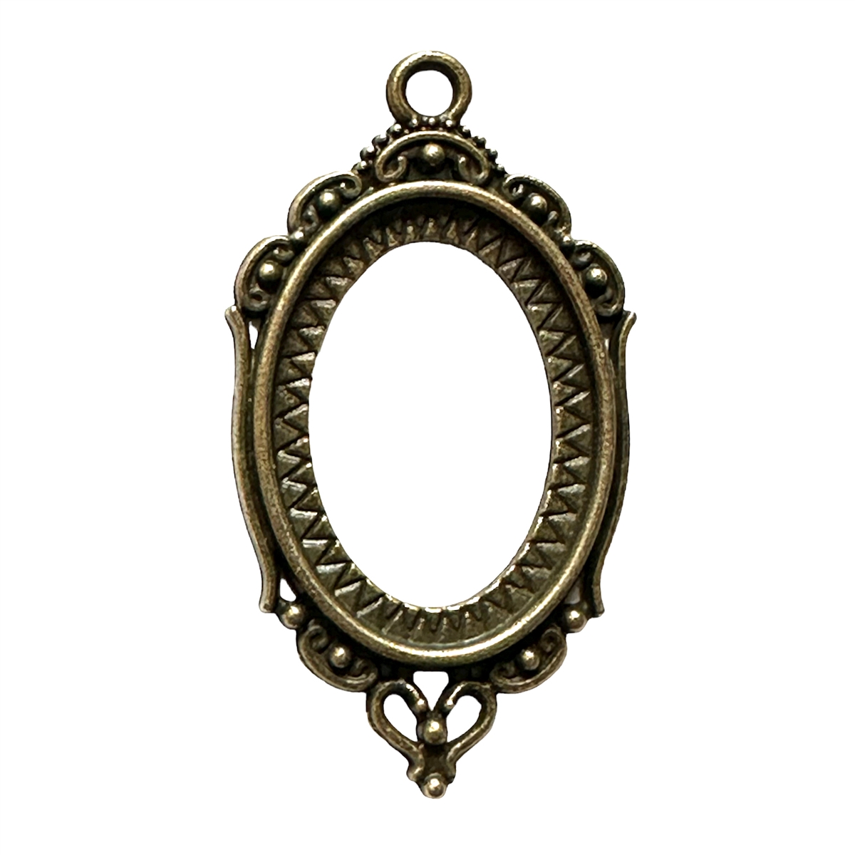 Cast Metal Victorian Style Pendant, bronze, 08105, mount, jewelry mount ...