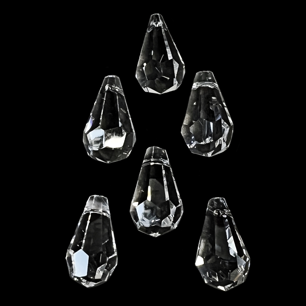 1 Box Loose Czech Drilled Briolette Cut Glass Beads for Jewelry Making 10  Color Faceted Teardrop Pear Crystal Beads Light AB Glass Teardrop Pear Beads  Loose Spacer Crystal Beads for Jewelry Making